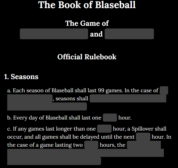 The Book of Blaseball