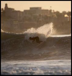 San Diego surf photo Blacks Beach sunset silhouette