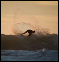 San Diego surf photo Blacks Beach sunset silhouette