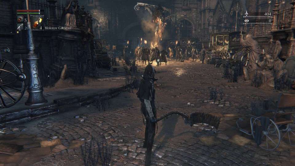 Bloodborne PS4 Yarnham mob pitchforks torches not awesome