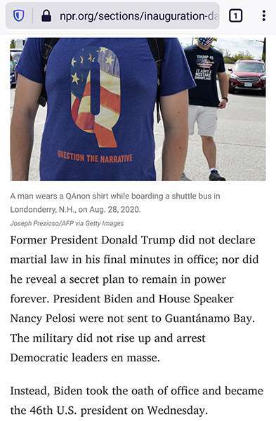 Qanon shirt news article Pelosi Quantanamo