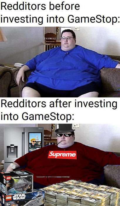 Reddit WallStreetBets Gamestop GME meme