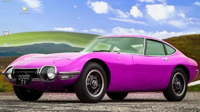 Toyota 2000GT photoshopped background