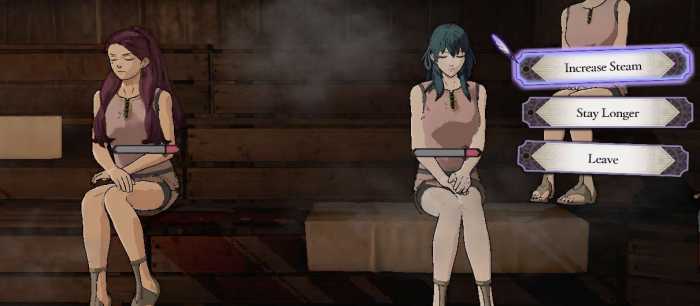 fire emblem three houses sauna petra byleth actions