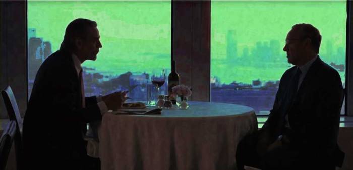 Stylized Margin Call breakfast scene