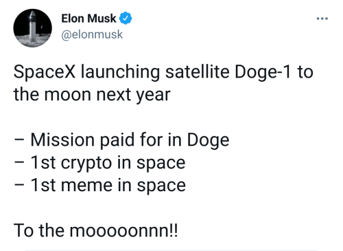Elon Musk Tweet Dogecoin crypto SpaceX aged like milk