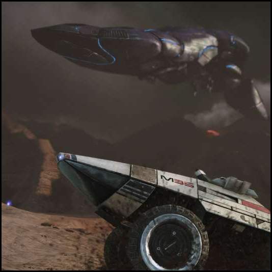 thumbnail Mass Effect Legendary Mako geth dropship