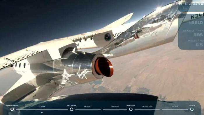 Virgin Galactic July 11 launch Unity climb