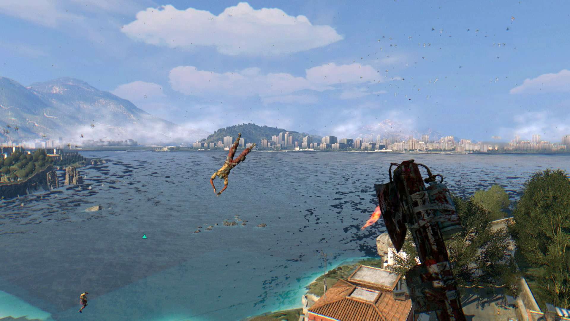 Dying Light zombie flying low gravity tower Harran