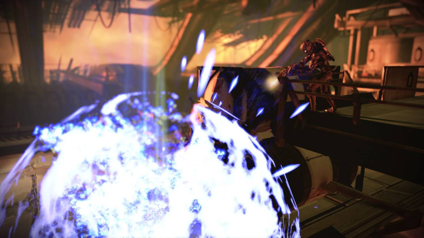 Mass Effect 2 Legendary Shepard emp blast