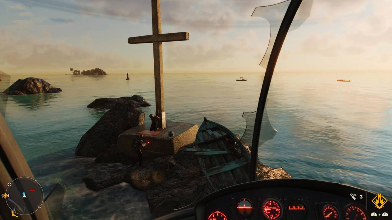 Far Cry 6 dead body cross water helicopter