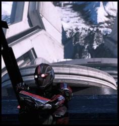 Mass Effect 3 Legendary Shepard black widow snow base