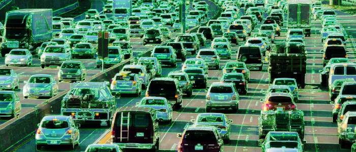 Web traffic but real traffic cyber crappy stock photo