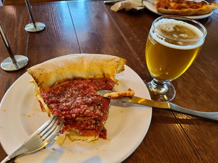 Regents Pizzaria deep dish chicago Pliny the Younger