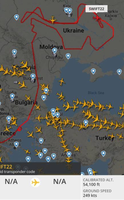 Ukraine flight radar no transponder callsign