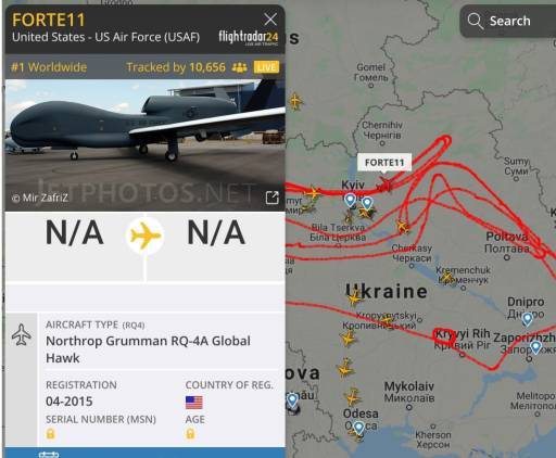 Reddit worldnews flightradar homer forte Ukraine Russia