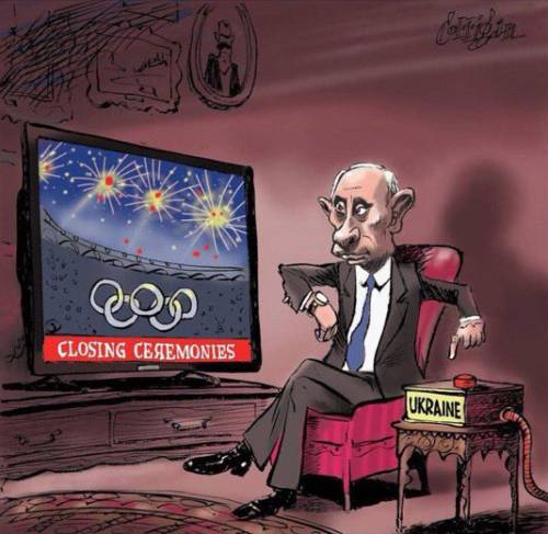 Ukraine Russia comic Putin Olympics