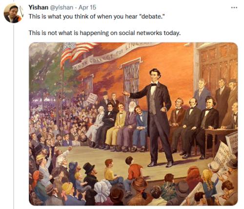 Yishan tweet Elon Musk Lincoln Douglas debate
