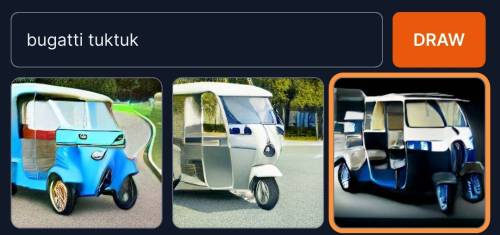 craiyon dall-e mini neural network bugatti tuktuk