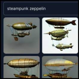 thumbnail craiyon dall-e mini neural network steampunk zeppelin