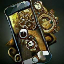 craiyon dall-e mini neural network steampunk iphone