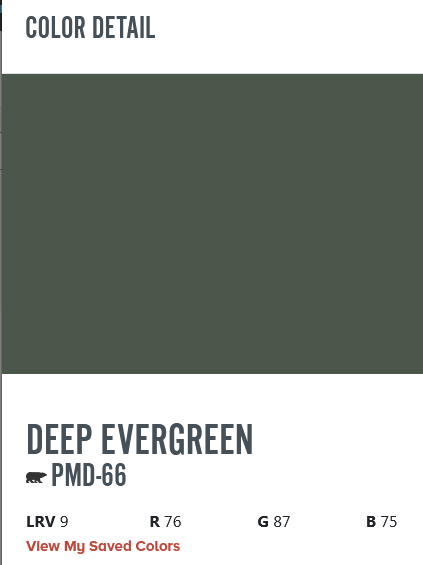 Behr deep evergreen pmd-66