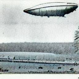 dall-e mini neural network airship forest