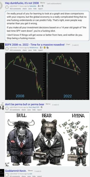 WallStreetBets Reddit bull bear crash technicals 2008