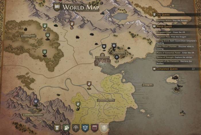 Gloomhaven world map quests lingering swamp