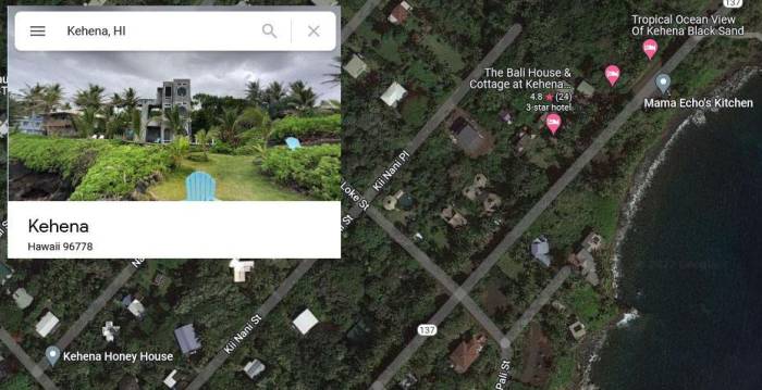 Kehena hawaii google maps