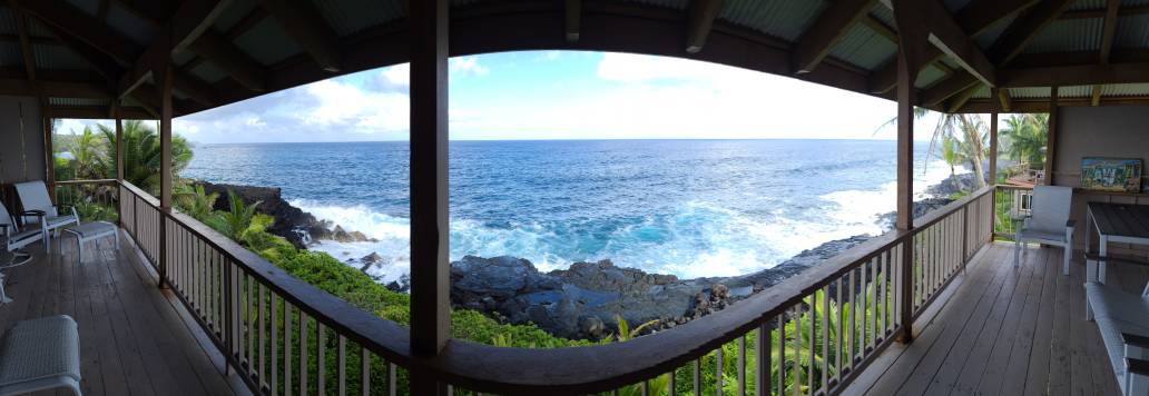 Hawaii big island ocean porch panorama