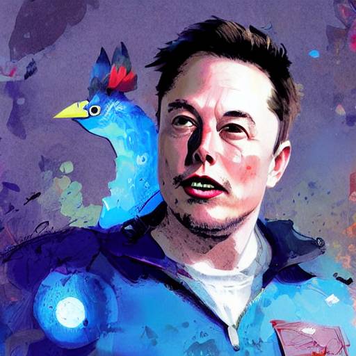 Stable Diffusion Elon Musk Twitter colorful