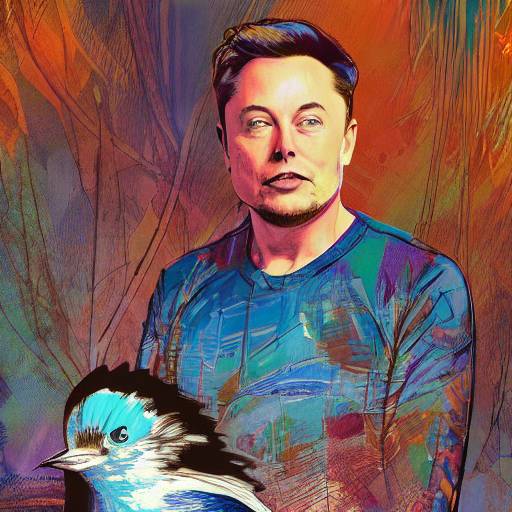 Stable Diffusion Elon Musk Twitter bird on lap