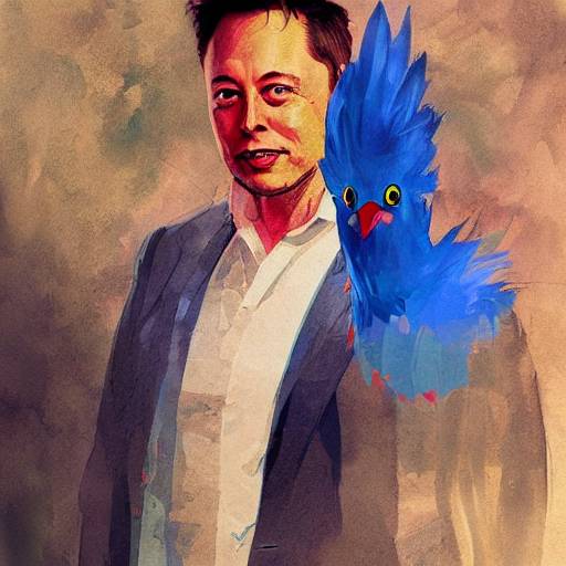 Stable Diffusion Elon Musk Twitter bird on shoulder