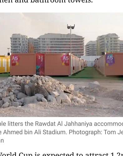Qatar world cup shipping container fan village
