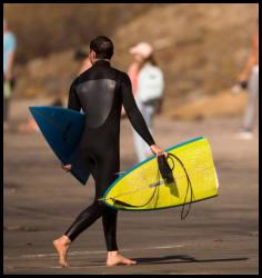 Surfing Blacks Beach La Jolla January 06 2023 broken board