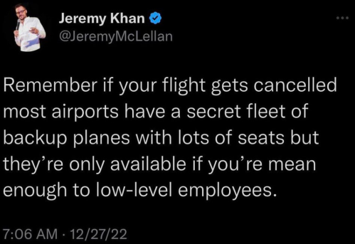 Jeremy Khan tweet Southwest flights
