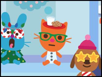 Tablet animal dress up game xmas