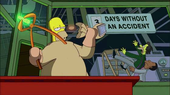 Homer Simpson uranium fuel rod days without an accident