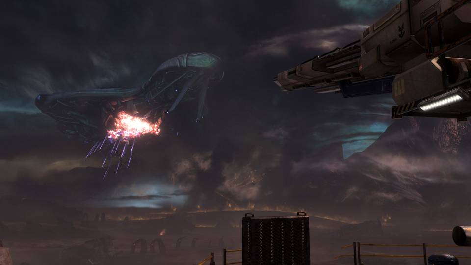 Halo Reach Master Chief Collection exploding corvette