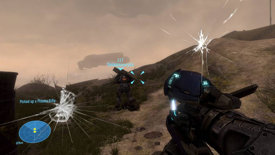 Halo Reach endgame visor cracks