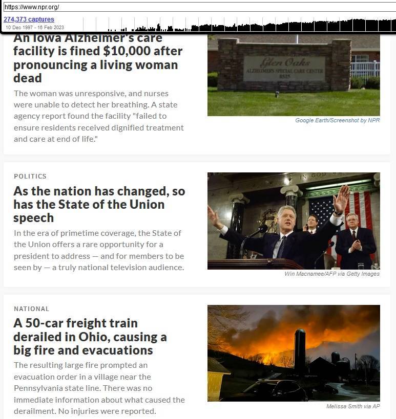NPR February 05 2023 front page