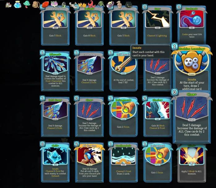 Slay the Spire Defect build deck claw