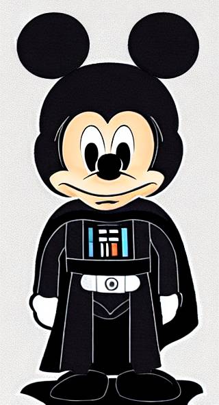 Mickey Mouse as Darth Vader