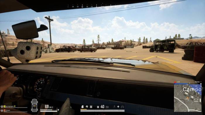 PUBG Battlegrounds Campo Militar Gold Mirado passenger