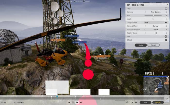 PUBG Battlegrounds editor cameras glider smooth