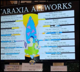 Ataraxia Aleworks San Diego tap list