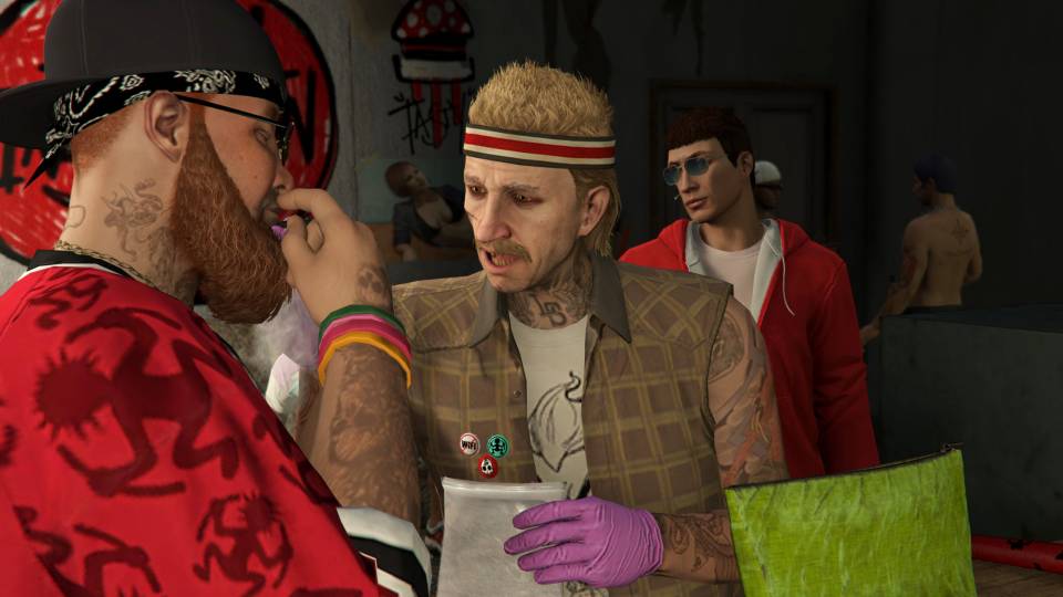 Grand Theft Auto Online gang cocaine
