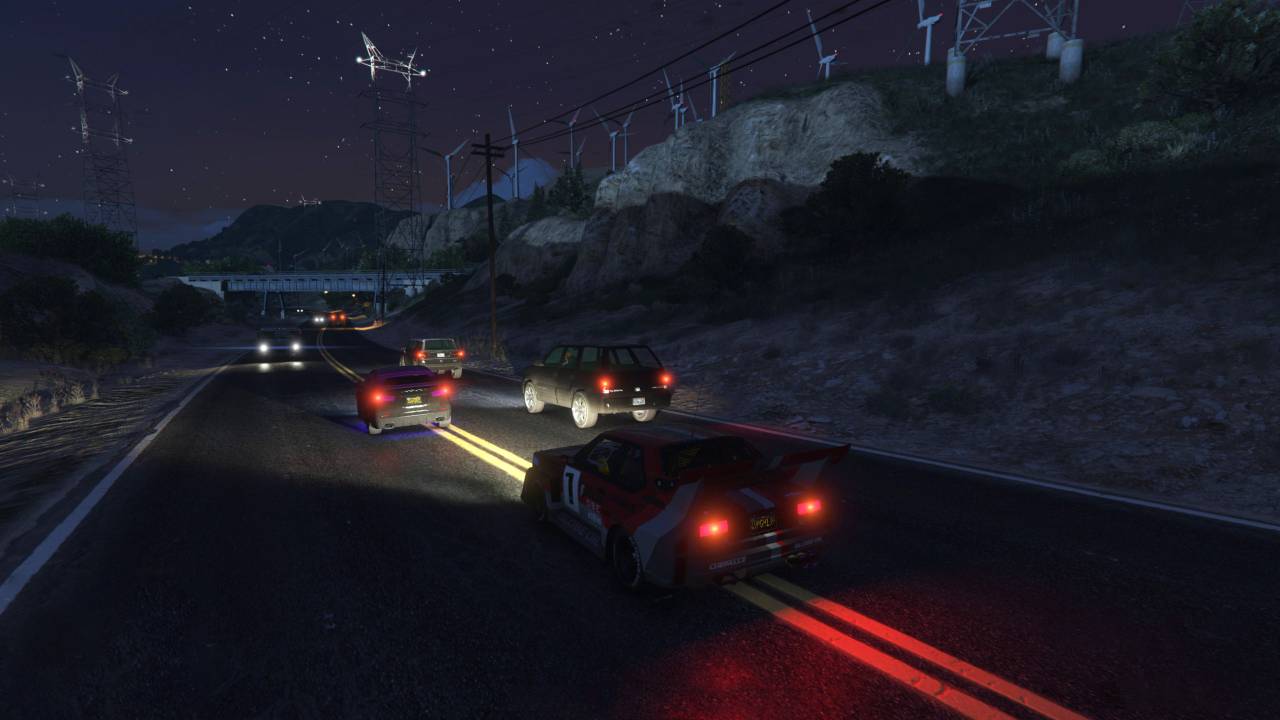 Grand Theft Auto Online Omnis rally car night