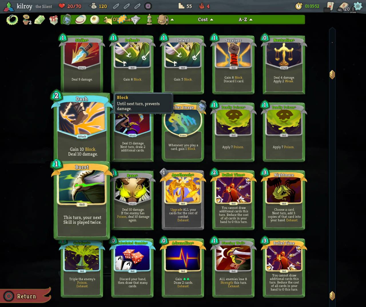 Slay the Spire Silent deck ascension 4 poison